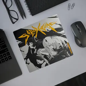 Black White Girl Glass Mousepad Sora Game Mouse Pad Customized Pattern Tempered Smooth Gaming Desk Mat Fps Esports Office Gaming
