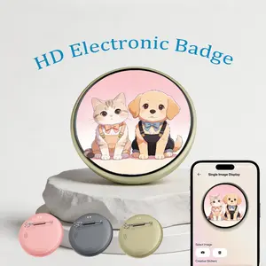 Digital Name Badge for Fans, Supports Image/video Slideshow Via APP, Offline Bluetooth-compatible Sharing, Perfect for Anime Expo, Star-Chasing Events, Smart Digital Badge