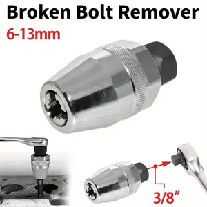 6-13mm Broken Bolt Extractor Set - Metal Damaged Stud Remover Tool for Impact Wrench and Ratchet, Non-Electric Manual Operation