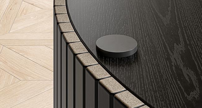 【DealsforYouDays】ONBRILL 47 Inch Round Dining Table for 4, Circle Kitchen Table with Wood Strip Base, Modern Farmhouse Dinner Tables for Kitchen, Living Room