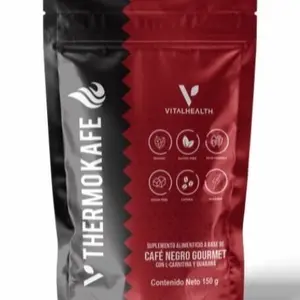 VitalHealth Thermo Coffee Thermokafe - Cafe Negro Gourmet with L-Carnitine & Taurine - 150g Supplement