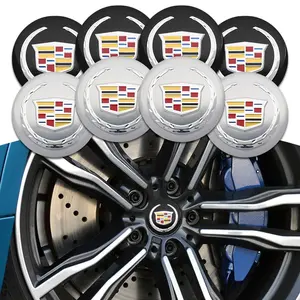 4pcs 67mm Wheel Center Sticker Car Logo Badge for Cadillac ATS CTS DTS STS SLS SLR XLR BLS Seville Escalade Deville Tiburon CT6 Wheel Decal