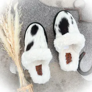 Buckaroo Cowgirl Western Cowhide Slippers - Slip-On*