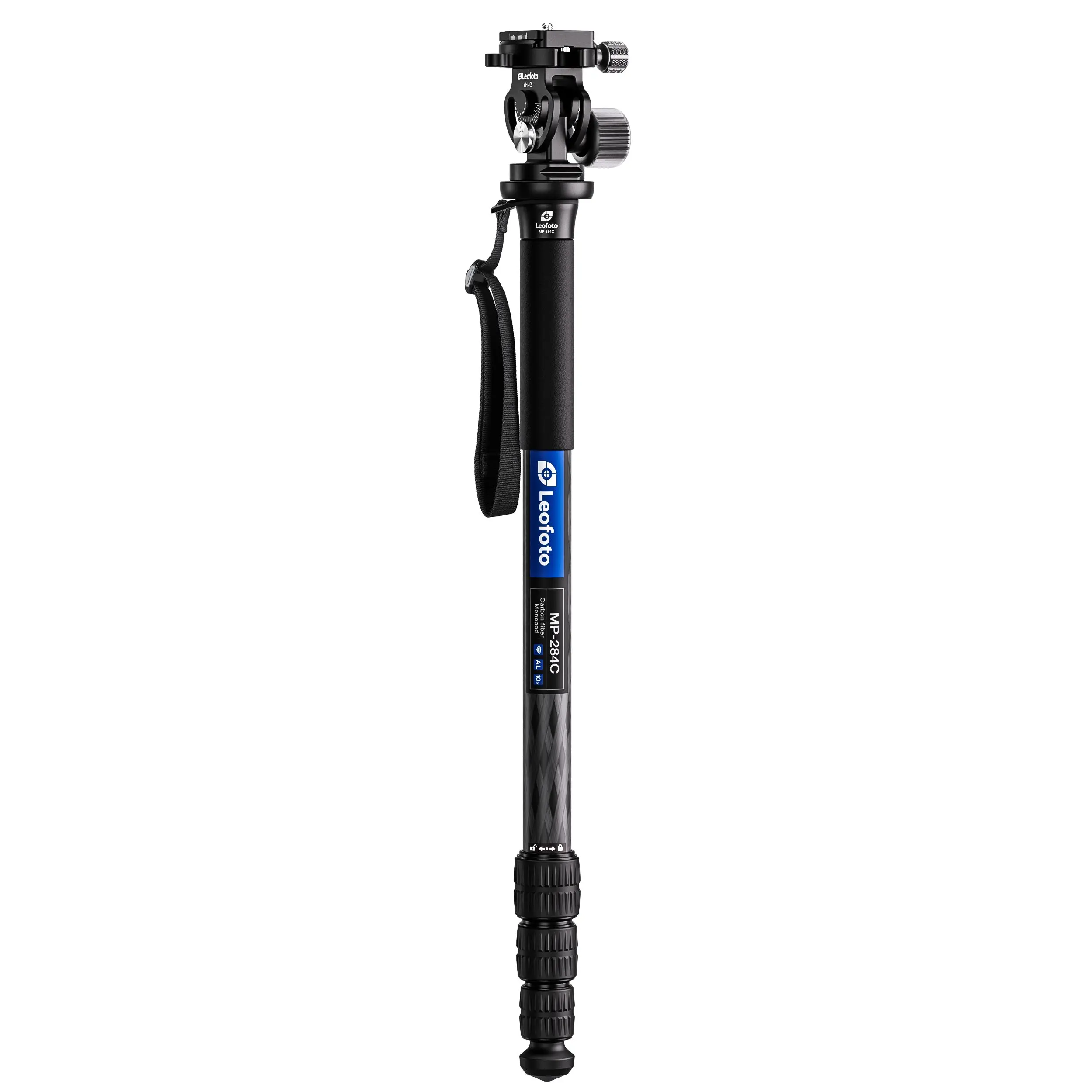 Leofoto MP Series Carbon Fiber Monopod + VH-10S Two Way Tilt Head Set with Case