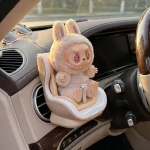Mini Doll Car Seat for Labbubu & Plush Toys Secure Design Soft Material Easy Installation Fun Decoration Gift