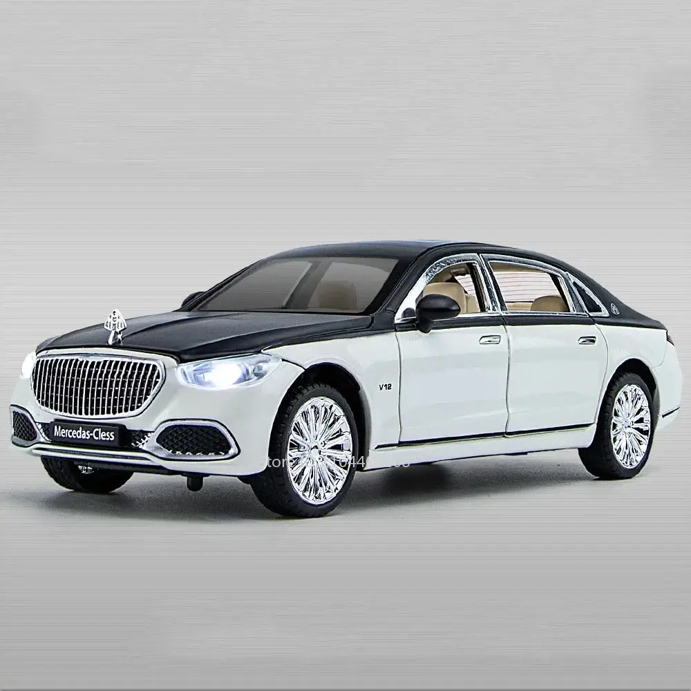 1:24 Scale S680 GLS600 Diecast Replica Model Car Toy, Metal with Plastic Parts, Doors Can Be Opened, Pull Back Function, Sound & Light Features, Collectibles, Boys’ Decoration Gift