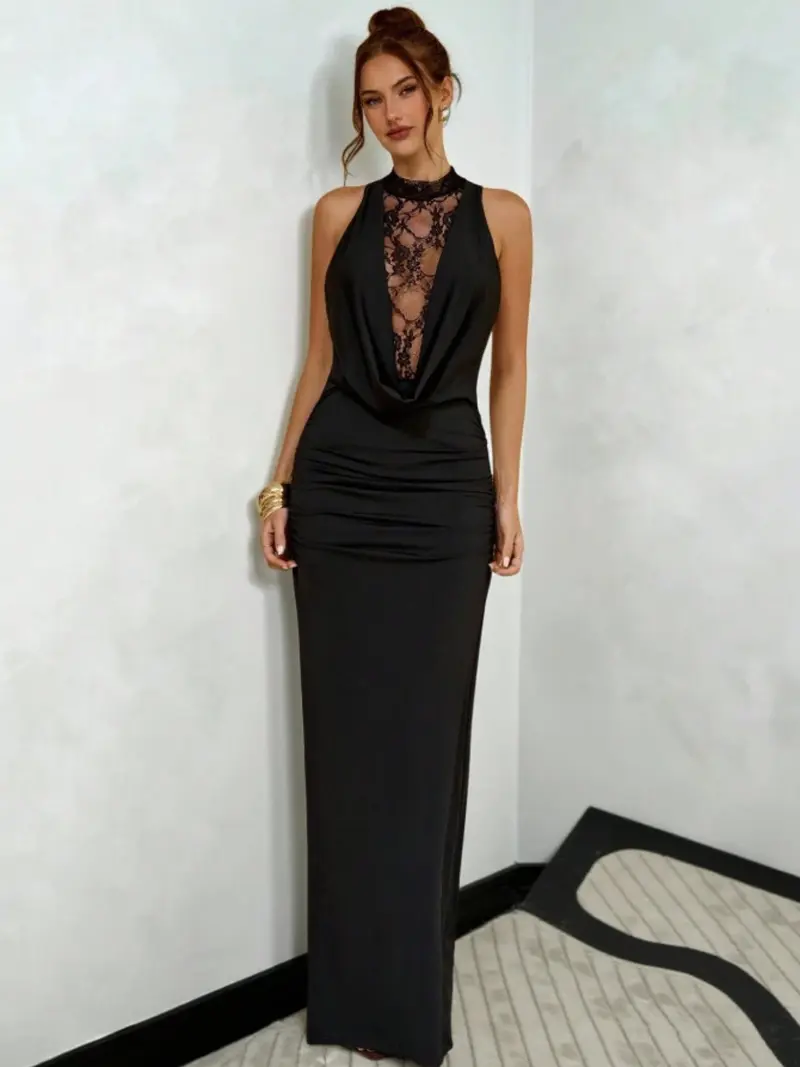 velvet formal dresses long sleeve Sexy Plunge Bridesmaid Dresses Leg Split – alinanova