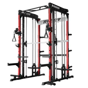 RITFIT M1 2.0 Pro Multi-functional Smith Machine with Powerful Storage System & Smooth Cable Crossover System for Home Gym Workouts