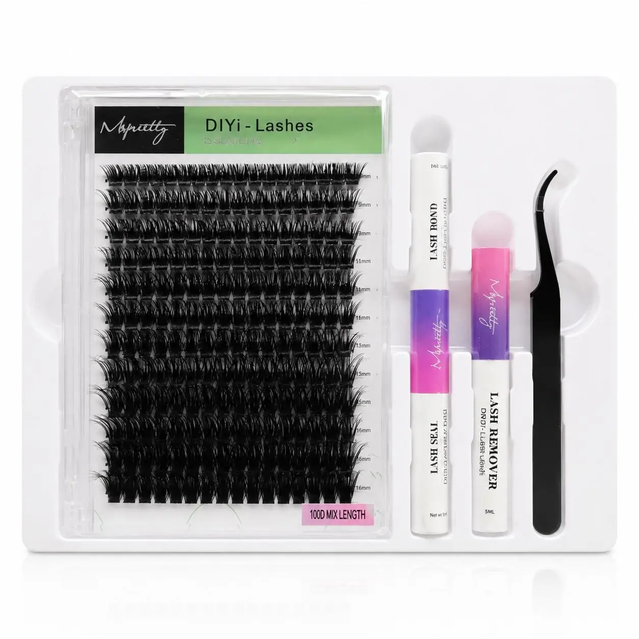 Fluffy volume 100D mix lengthes 10-18mm dramatic looking DIY lash extension Makeup Cosmetic Eyelashes