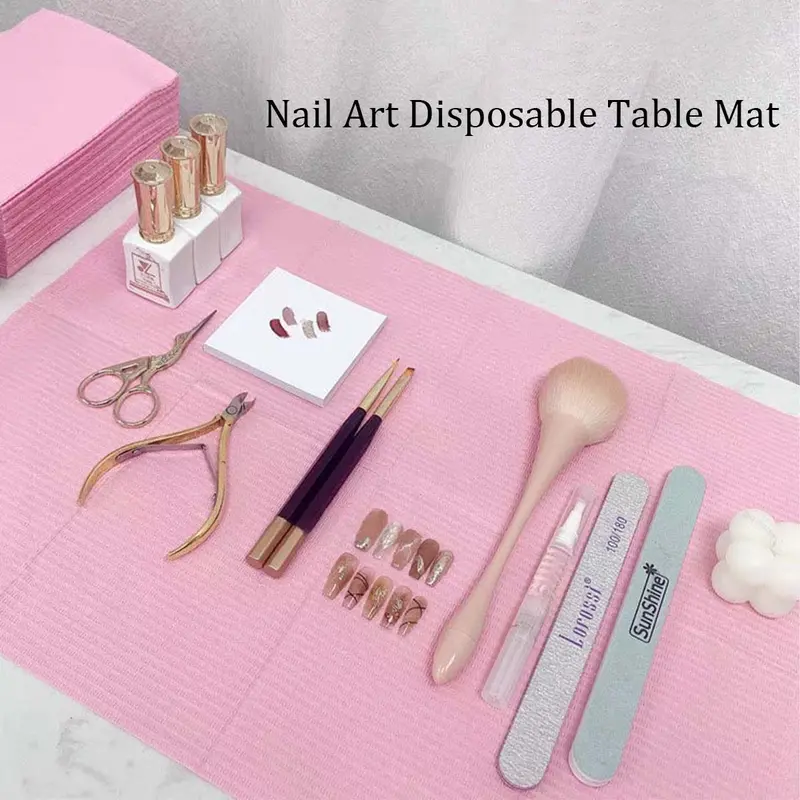 20pcs Waterproof Foldable Nail Cleaning Pads, 3-Layer Disposable Manicure Tools, Perfect for Nail Art Salon and Tattoo Removal, Nail Polish Removers