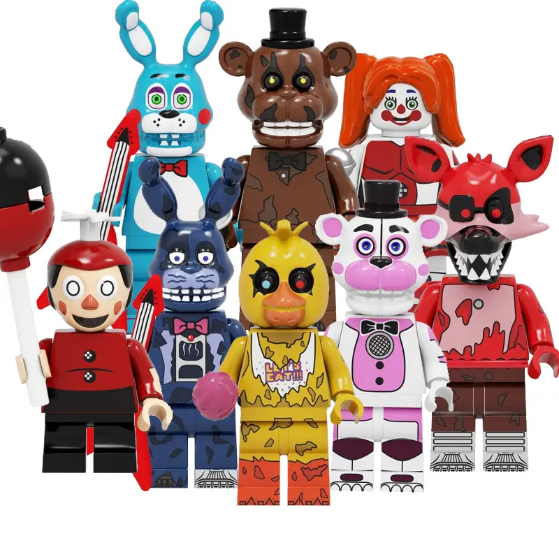 Custom FNAF Five Nights at Freddy Minifigures, Characters , Bonnie, Foxy