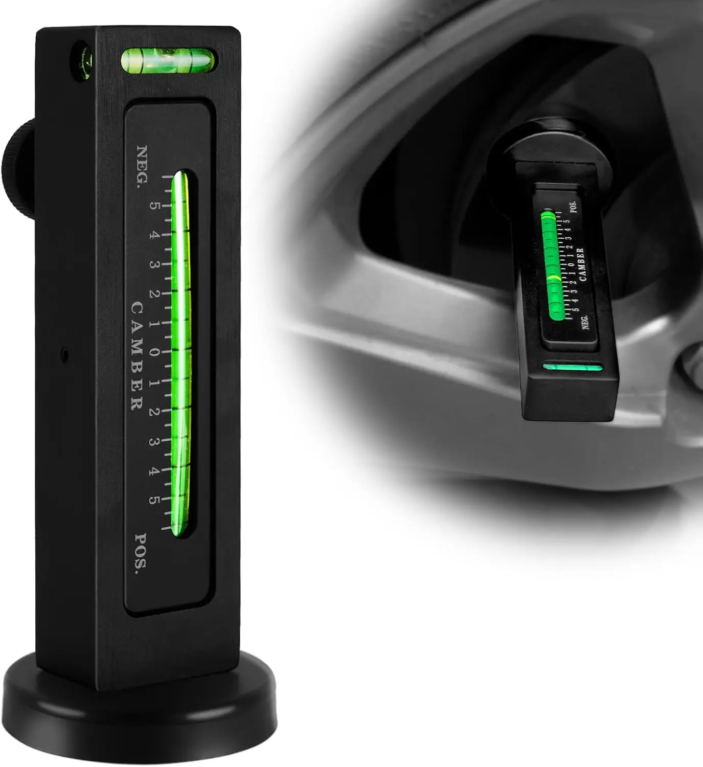 AXIZITECH Adjustable Magnetic Gauge Tool, Specialty Mechanic Tool for Wheel Camber, Caster Pillar, Wheel Alignment in Automotive Trucks, RVs, Specialty Mechanic Tools