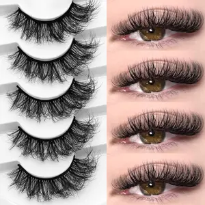 GROINNEYA 7 Pairs Extra Long Thick Separated False Eyelashes,8D Three-Dimensional Eyelashes,Fluffy Soft Lightweight Lashes Faux Mink Eyelashes, Fake Eyelashes, Eyeliner Extension,Gift For Her, Suitable for Dates Makeup And Vocation, DIY Dramatic Lashes