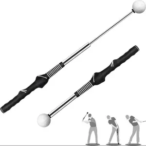 Retractable Golf Swing Trainer – Rhythm Click Sound Warm-Up Aid & Grip Trainer Attachment for Strength, Tempo & Consistency; Enhance Chipping & Hitting Accuracy with Pro-Grade Golf Accessories for Men and All Skill Levels!