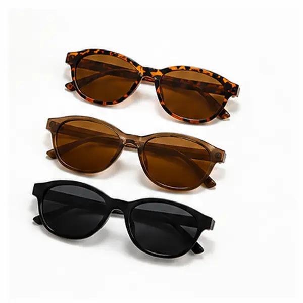 Women's Sunglasses Set, 3-Piece Lightweight Retro Oval Fashion Frames with UV400 Sun Protection for Driving & Travel