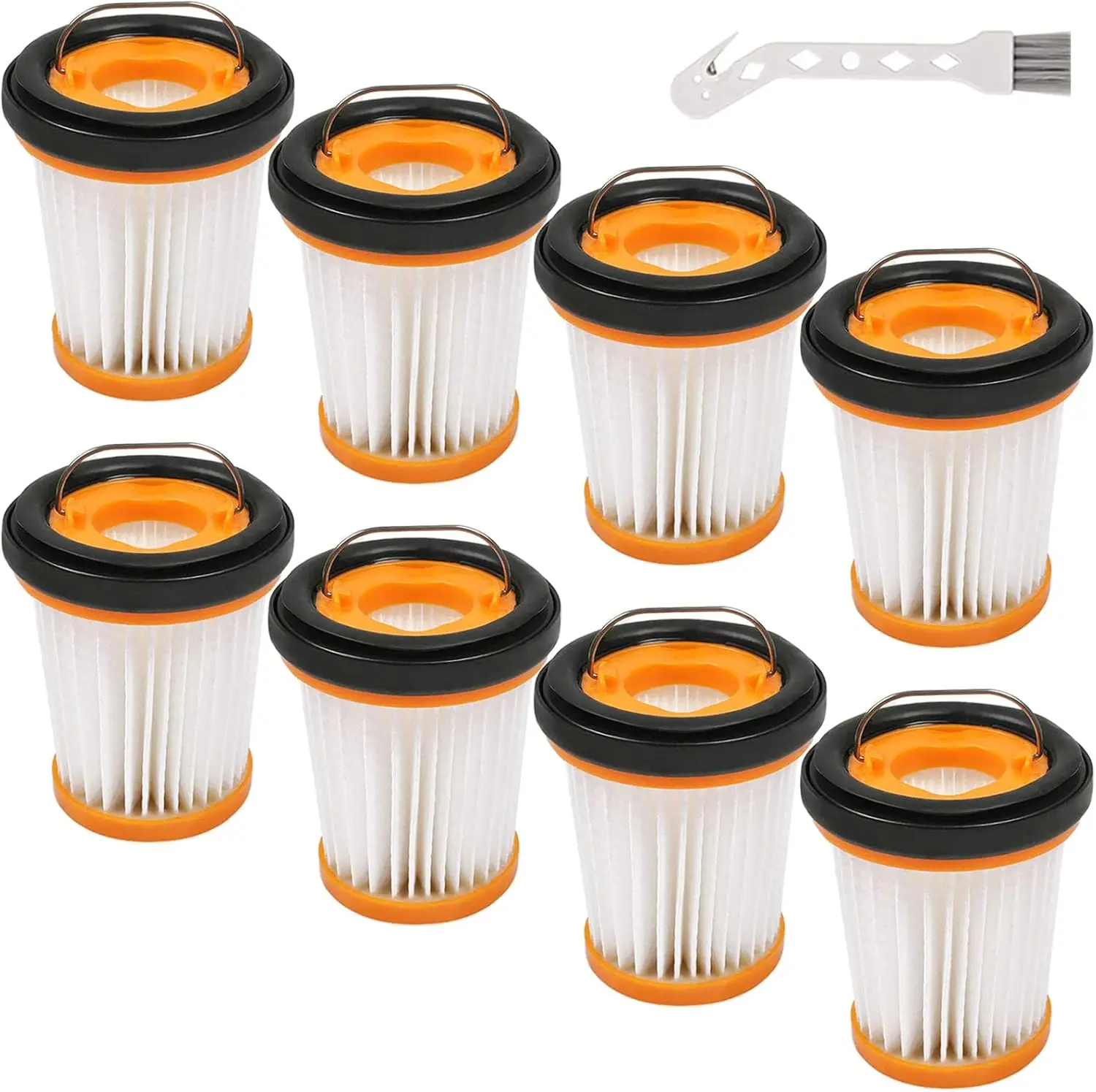 8 Pack WV201 Vacuum Filters Replacement for Shark Wandvac ION W1 S87 Cordless Handheld Vacuum WV200, WV201, WV205, WV220 Handheld Vacuum, 8 Pack Vacuum Filters, Compare to Part # XHFWV200