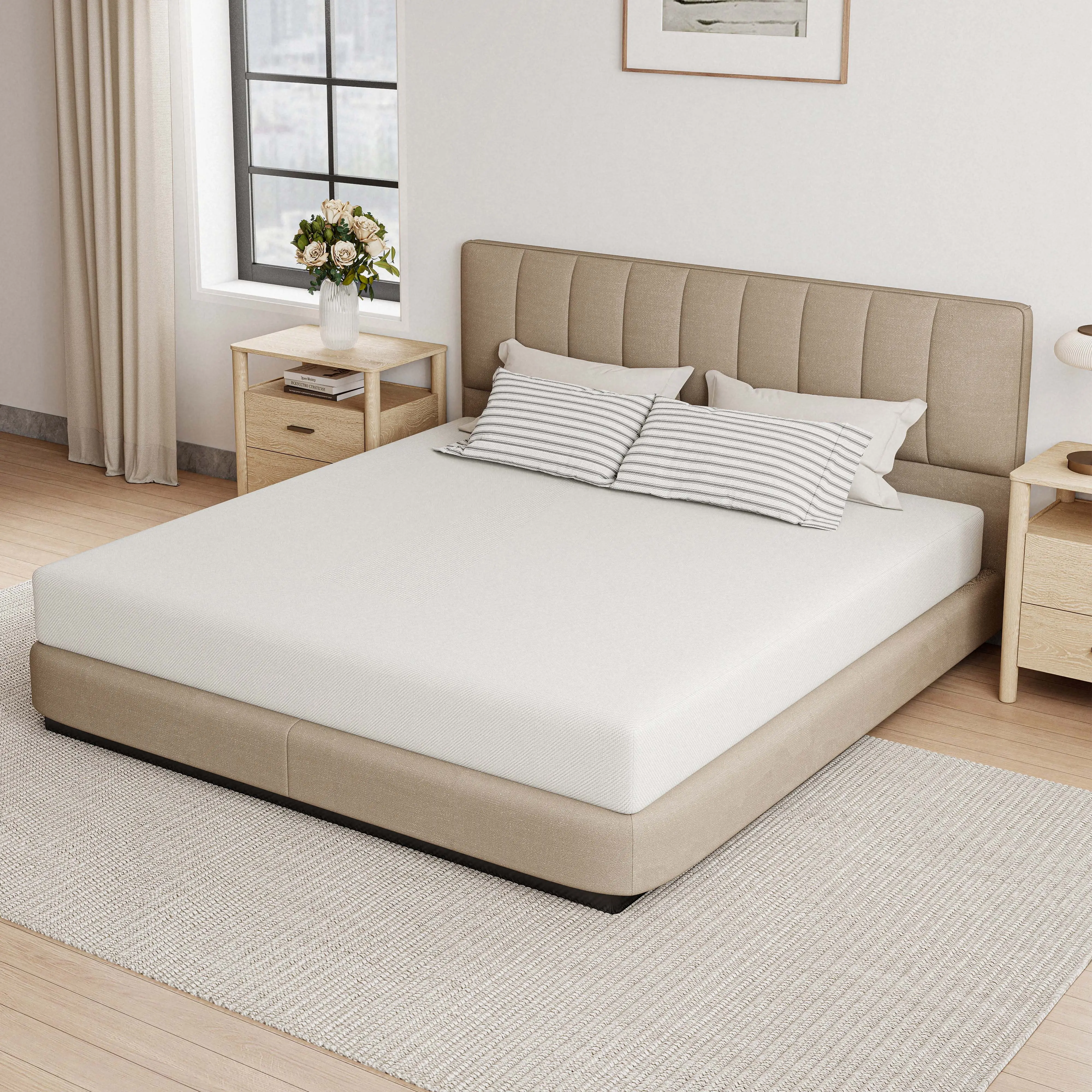 【summergarden】Ultra Soft Support 6 Inch Thick Sponge Mattress Breathable Skin Friendly Sleep Mattress Compressed Easy Carry Mattress Single Full Queen King Size Household Sleeping Pad Durable Memory Foam