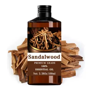 Sandalwood Essential Oil 100ML/3.38 Fl Oz, 100% Pure Therapeutic Care Grade, Hair & Skin Care, Massage, Aromatherapy, Diffuser Humidifier, Natural Scent, Long-Lasting Moisturizing, for Fitness