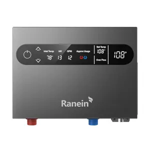 Ranein 8kW Tankless Electric Water Heater, 240V on Demand Instant Endless Water Heater with LED Temperature Display for Whole House Shower
