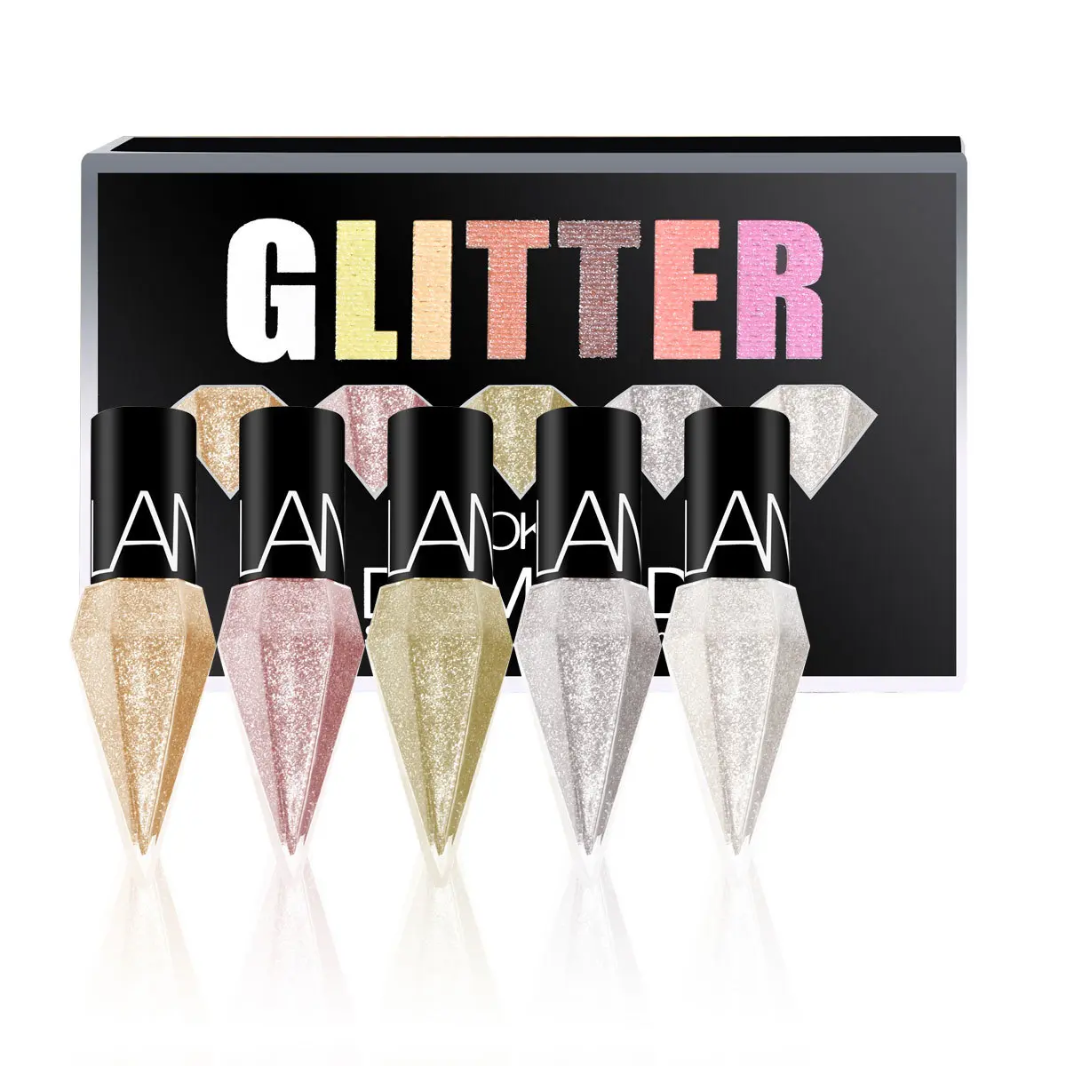 5-piece Diamond Shimmer Eyeliner Set, Natural, Eye Makeup Products