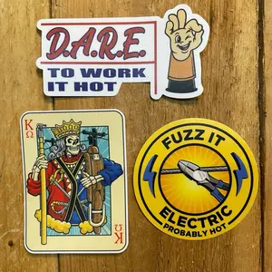 Lineman Sticker Pack – March Edition | Hard Hat & Toolbox Stickers | Blue Collar Linemen | Bucket Truck Stickers