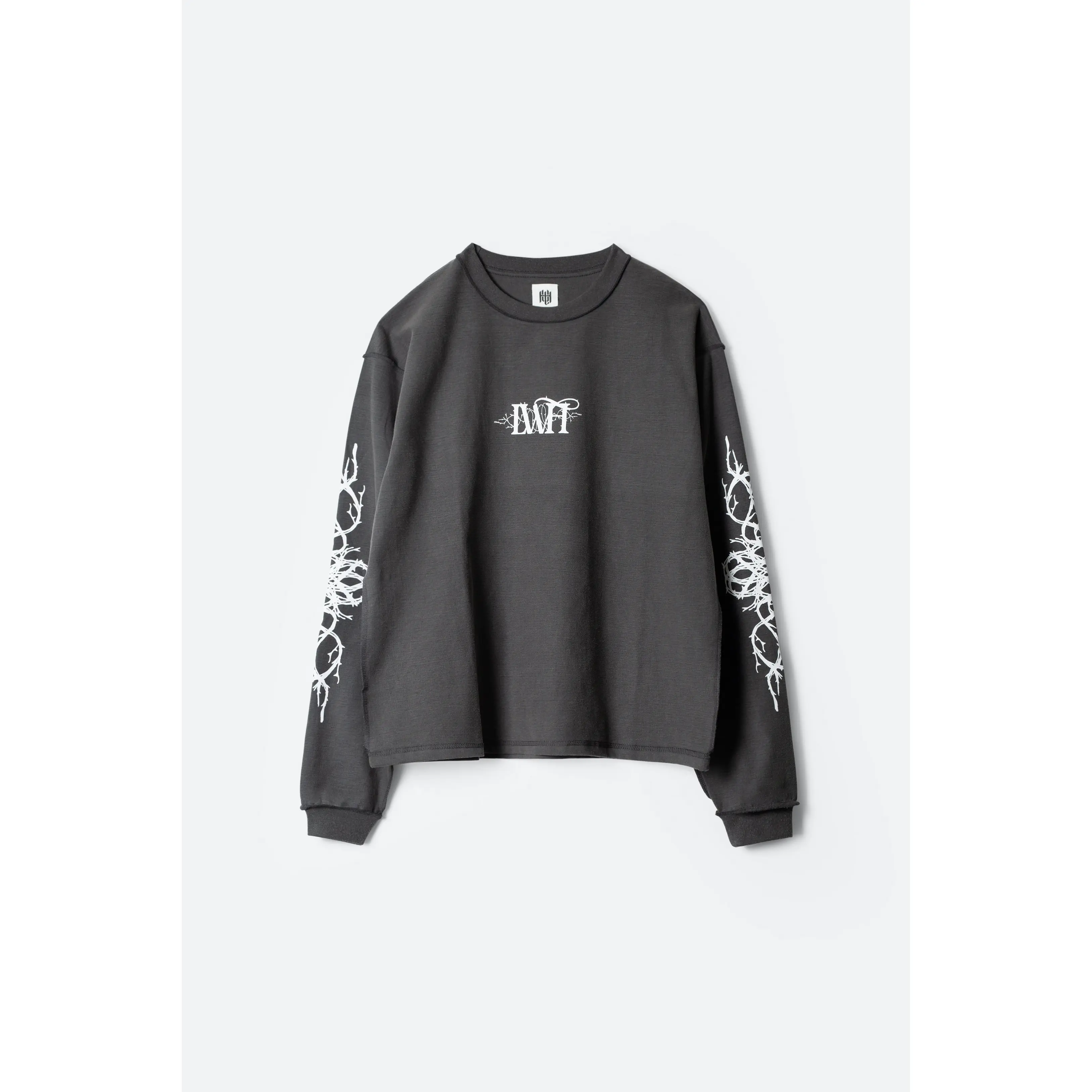 mnml LWH Thorn Logo L/S Tee - Vintage Black