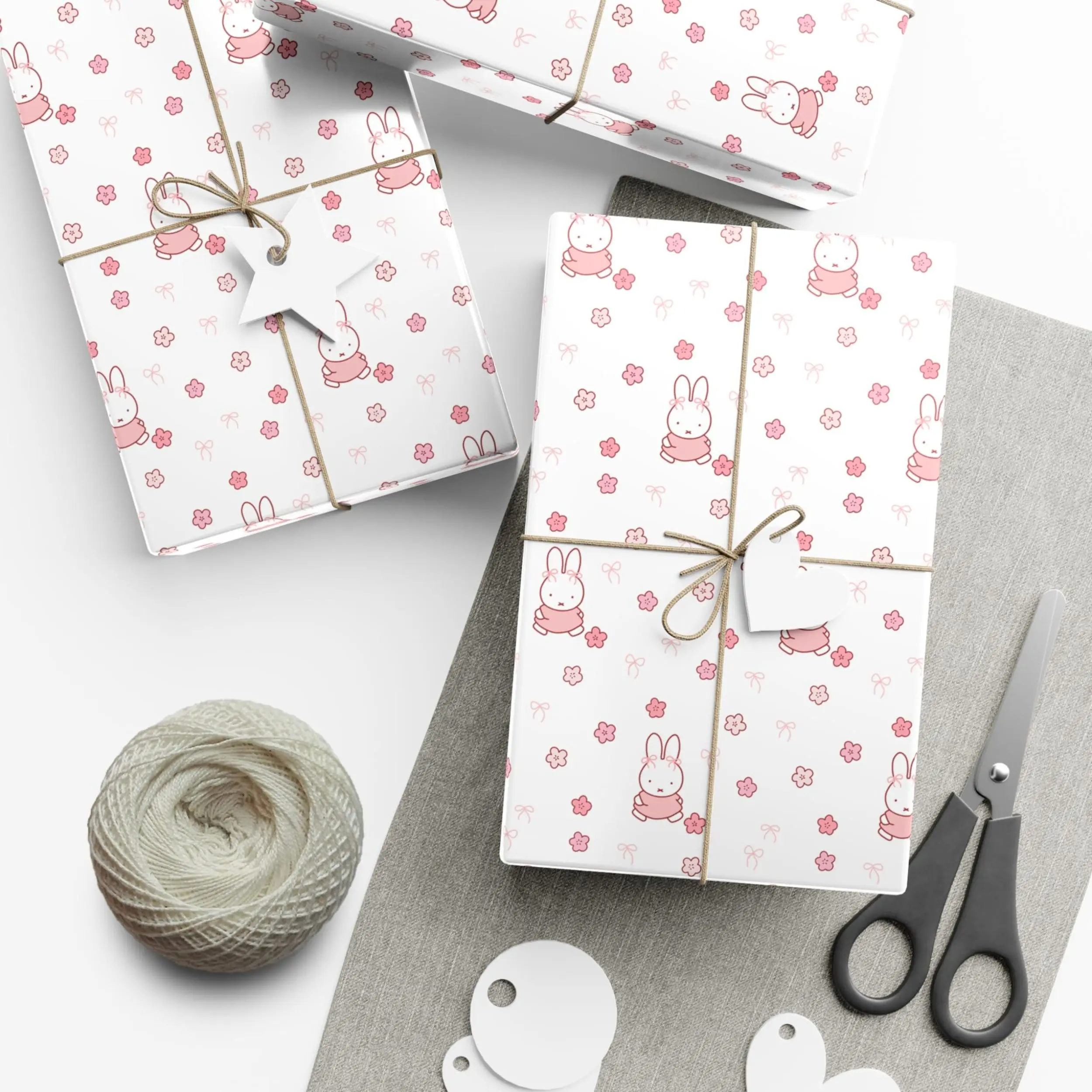 Miffy Sakura Gift Wrap, Miffy Sakura Flower Wrapping Paper - Perfect for Gift Wrapping for Loved Ones, Party, Holidays & Special Occasions