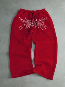 Trendy Street Style Drawstring Waist Sweatpants with Letter Print, Comfortable Fit for Everyday Wear, Versatile Casual Fashion for All Occasions