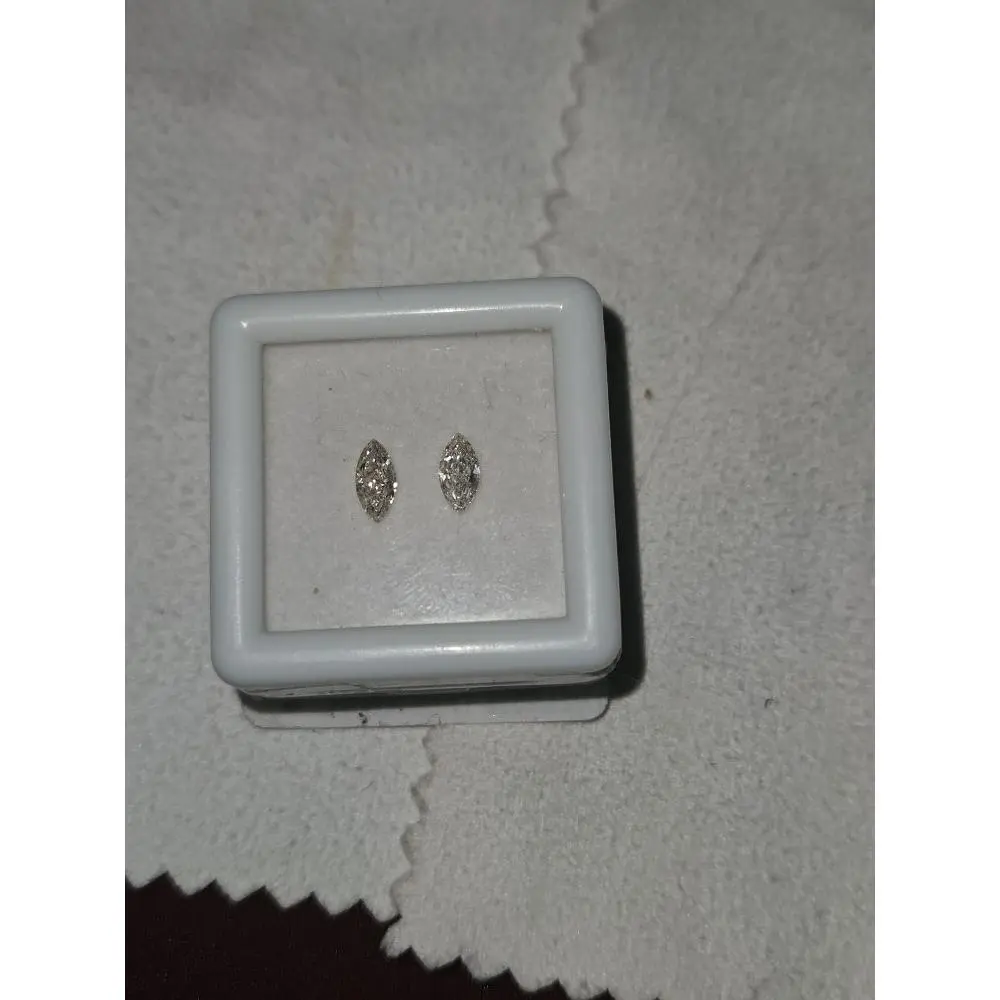 Marquise Pair Light Yellow Lab Grown Diamond 0.78ctw 6.3x2.9mm 6.2x3mm Non Certified