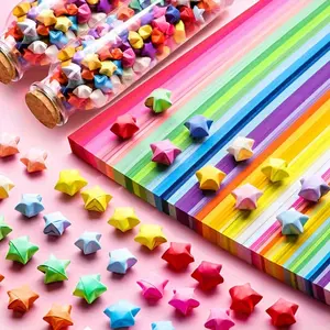 540/1030/1350/1512 Sheets, 27 Color Star Shaped Origami, Solid Color Colorful Origami, Lucky Star, Wish Star, Pentagram Origami, Diy Creative Gift, Diy Craft, Diy Handmade Crafts