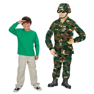 Large Camouflage Army Guy Jointed Cutout
