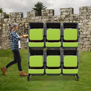 Folding Table And Chair Cart, Folding Chair Strorage Rack With Cover, Height Adjust, PVC Lock Wheels, 800 LBS Capacity For 84 Chair, Heavy Duty Metal Chair Rack. harbor  freight  tool  box Hand Truck mobile chair trolley