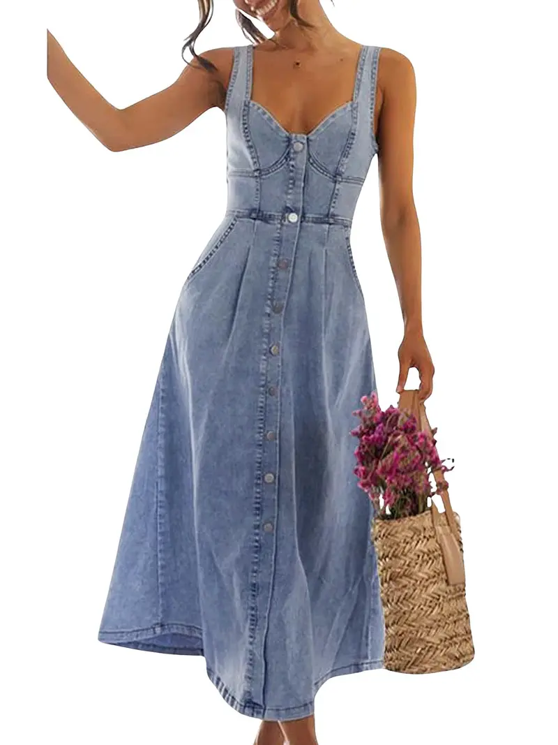semi formal dress with denim jacket - TikTok Shop