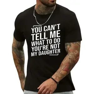Funny Dad Life Quote Printed T-Shirt, the perfect gift for proud fathers, short-sleeved, men's everyday casual versatile top, dad meme casual shirt
