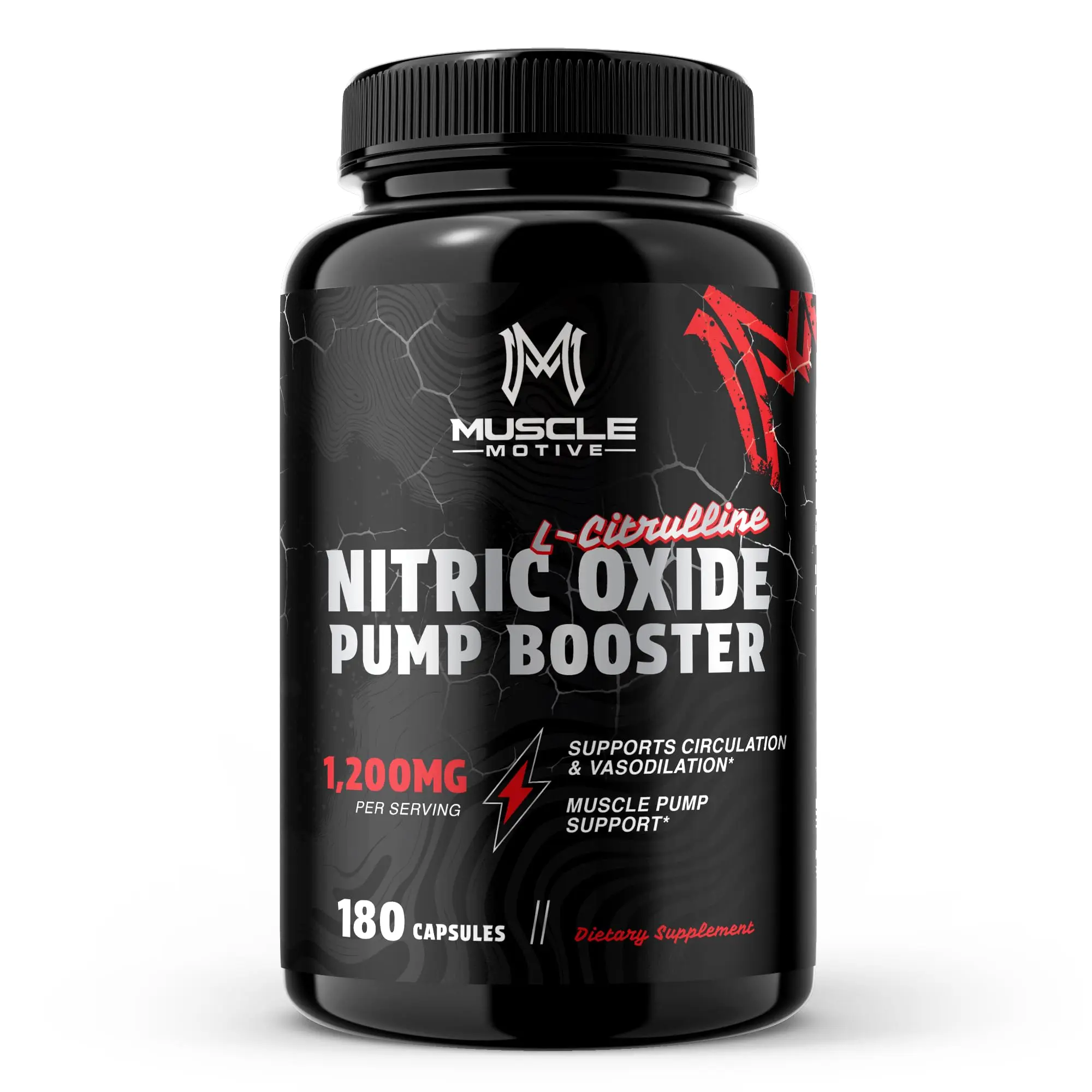 Nitric Oxide Supplement for Men, 180 Capsules | Nitric Oxide Booster, Vasodilator Flow Formula, Sports Nutrition