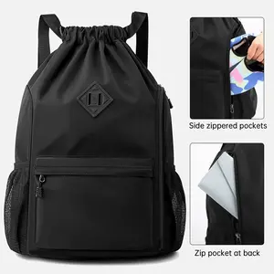 Backpack Beach Sackpack for Men Women With Two Water Bottle Holder