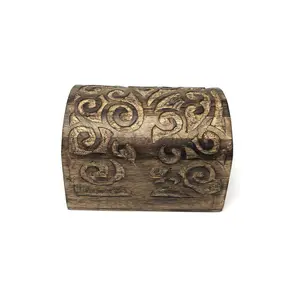 Tree of Life Curved Wooden Storage Box – 5×7" Gothic Decor