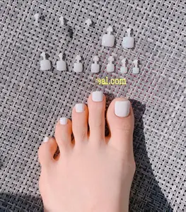 TOE NAILS Press-On Full Cover Tips gel x tip natural tip summer toe nail