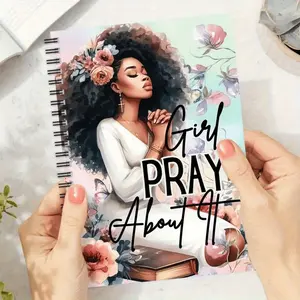 1pc Christian Spiral Devotional Notebook for Daily Prayer, Personalized Mixed Color Design, Bible Study Gratitude Journal Planner, Faith-Based Planning Tool