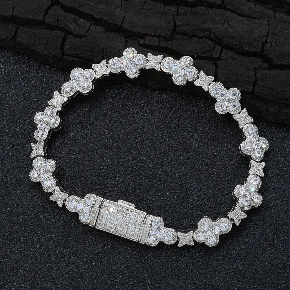R4RE Cross Flower Bracelet - Silver, Gold