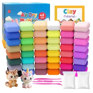 Air Dry Clay Set with 48 Vibrant Colors & 3 Shaping Tools for Kids Age 3+ Safe Eco-Friendly DIY Crafts Creative Art at Home School Boosts Imagination & Skills tiktokshopspringglowup gifts teacher