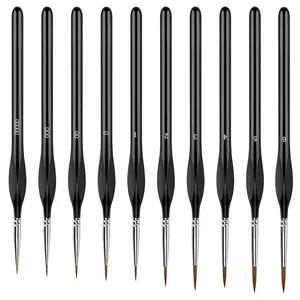 10Pcs Fine Detail Paint Brush Miniature Painting Brushes for Mini Paints Brush Set Artist Painting Tools for Acrylic, Watercolor, Oil, Face, Nail