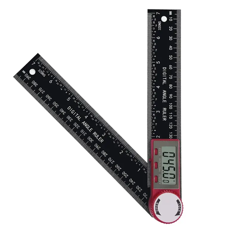 200mm digital angle ruler with dual functions for precise measurement, 360-degree free-rotating goniometer, professional-grade high-precision digital angle ruler, portable multi-function angle measuring tool Home