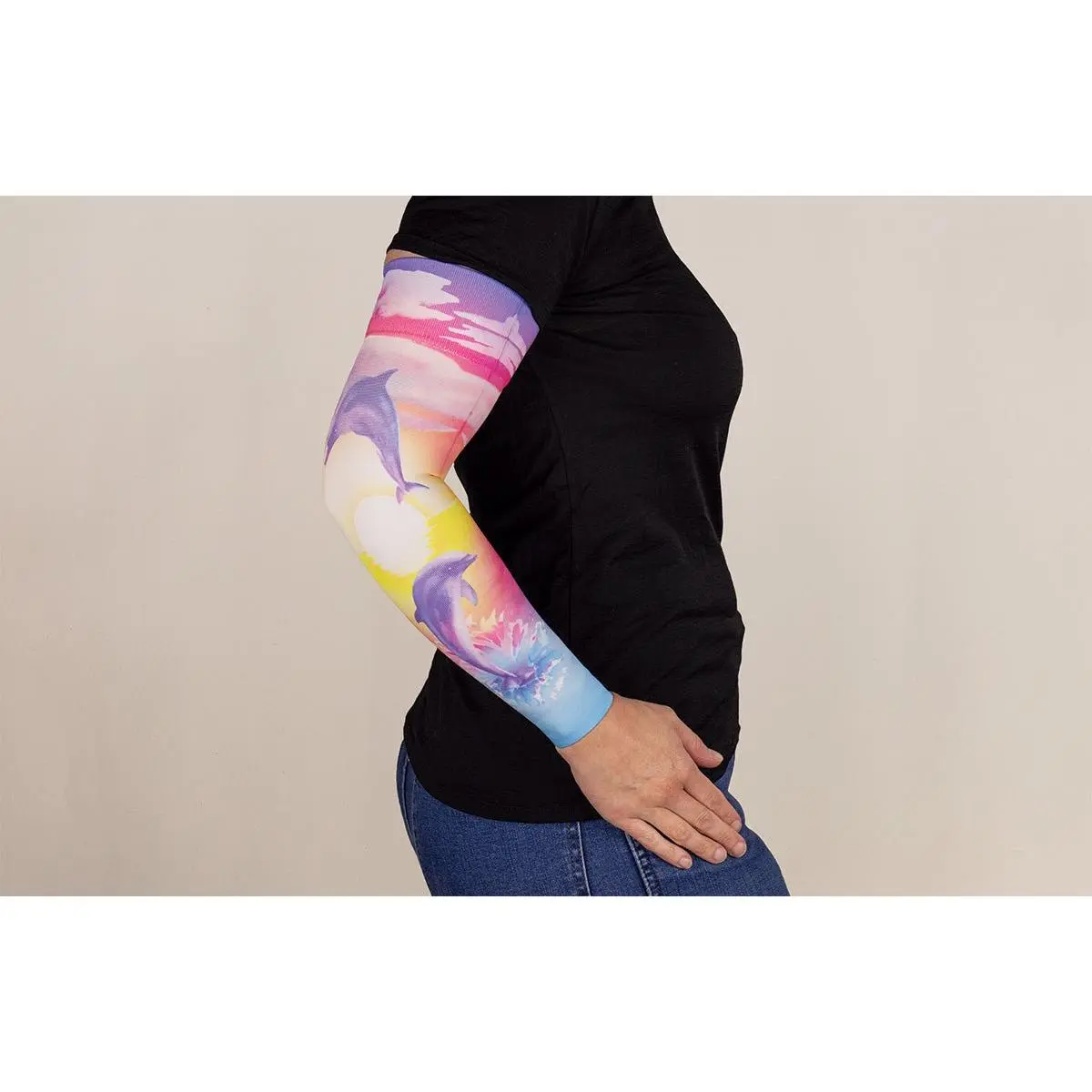Dolphins Gradient Compression Arm Sleeve