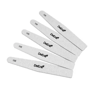 DeEnti Professional Nail File 100/180 Grit - 5, 25, 50 Pack Reusable Emery Boards for Acrylic & Natural Nails - High-Quality Sandpaper Manicure Tool