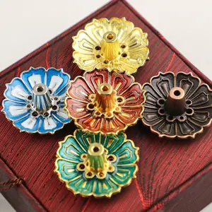 Lotus Design Incense Burner, 1 Count Vintage Flower Shaped Alloy Incense Holder, Desktop Decoration without Incense for Home Bedroom, Home Accessories, Spring Decorations for Home, Home Fragrance Decor