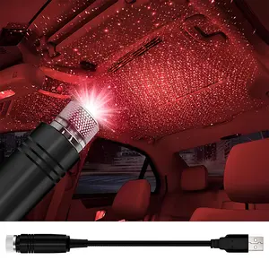 USB Star Projector Night Light, Portable Adjustable Romantic Interior Car Roof Lights, Portable Star Lamp Projector Decorations for Car, Ceiling, Bedroom
