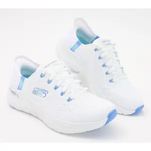 Skechers Slip- -ins Arch Fit Vegan Washable Mesh Sneakers - Easy Chic