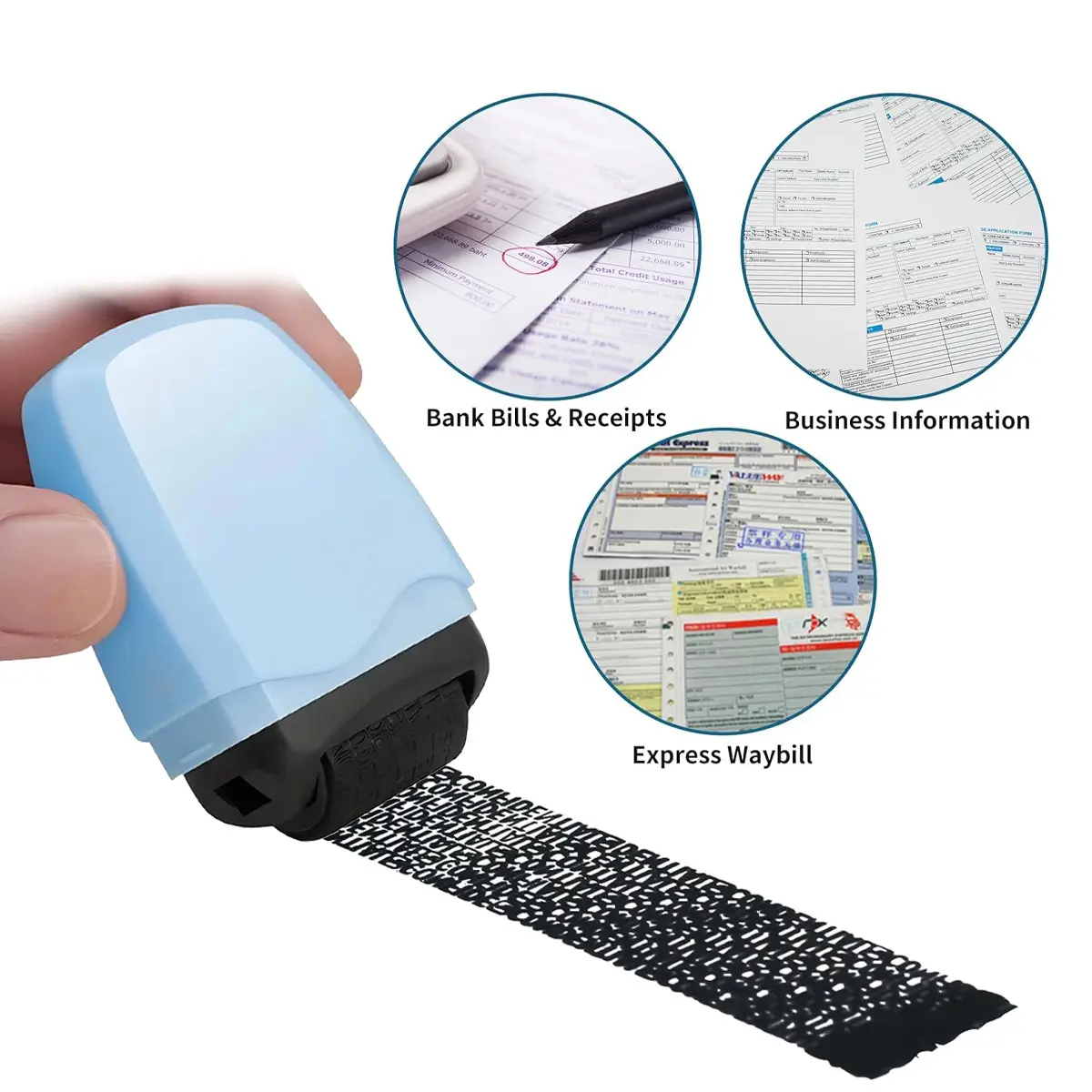 #SummerVibes Identity Protection Roller Stamp Identity Theft, Confidential, Privacy Roller Stamp Information Blocker for ID Account Data Address Security