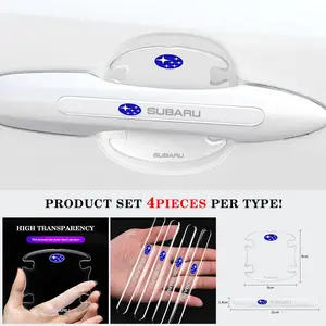 Subaru Car Door Bowl Protector Stickers, Anti-Scratch Handle Covers, Mirror Protection Strips, Easy Install Decals for Forester, Outback, Xv, Brz